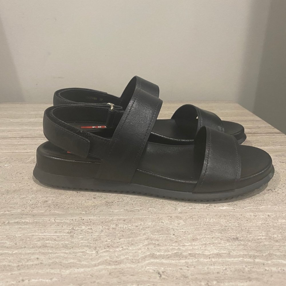 PRADA LEATHER SANDALS - Picture 3 of 6